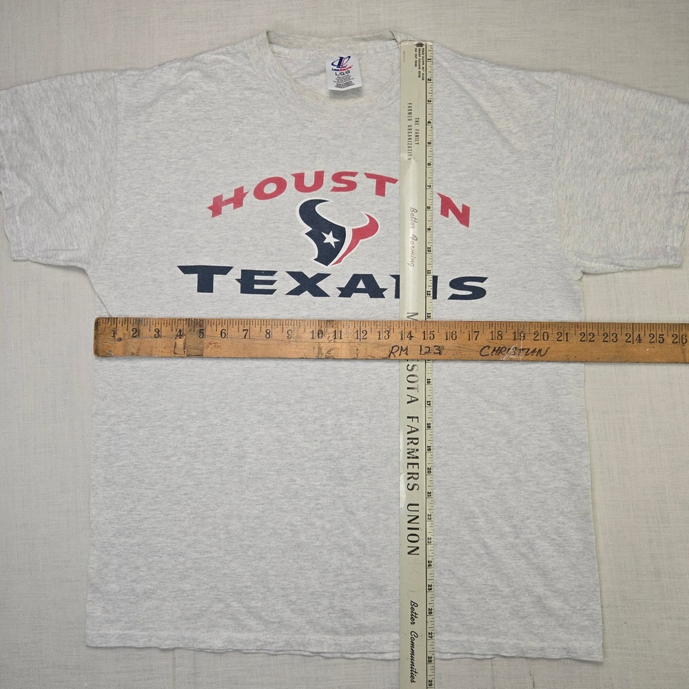 VTG Houston Texans T-Shirt L Men Grey NFL Football Sports H-Town Logo Athletic - Picture 2 of 9